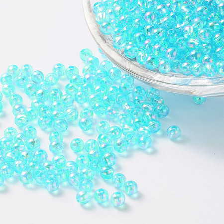 Eco-Friendly Transparent Acrylic Beads PL731-7-1