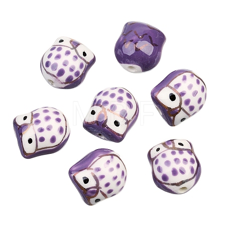 Pearlized Handmade Porcelain Beads ANIM-PW0001-083N-1