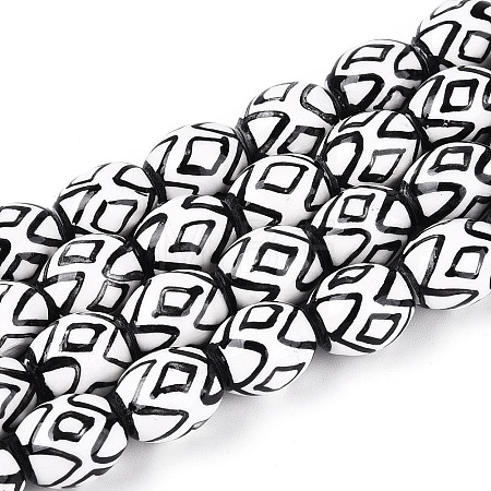 Handmade Porcelain Ceramic Beads Strands PORC-T135-07A-1