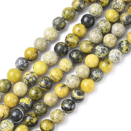 Natural Yellow Turquoise(Jasper) Beads Strands GSR007-1
