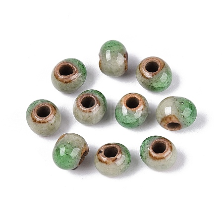 Handmade Crackle Porcelain Beads PORC-Q008-06A-10-1