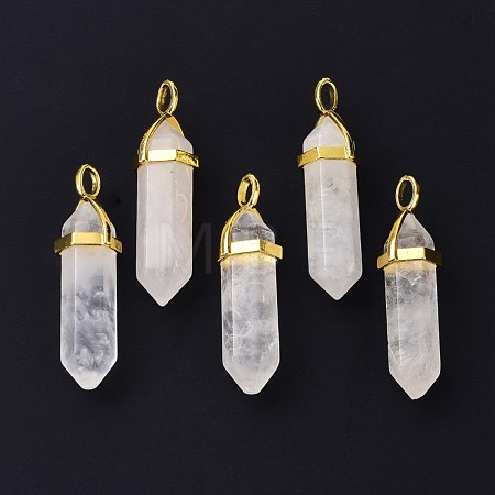 Natural Quartz Crystal Pointed Pendants G-G025-01G-44-1
