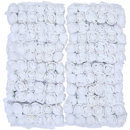 288Pcs Foam & Iron Artificial Flower AJEW-SP0003-58A-1