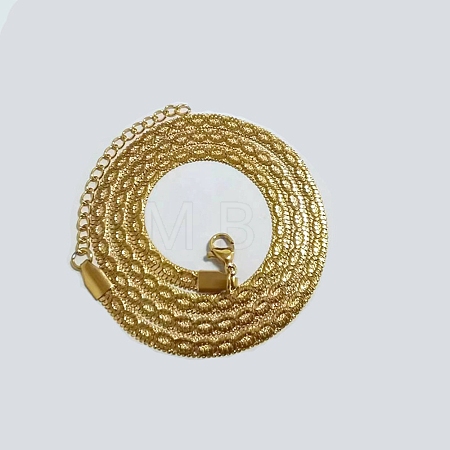 304 Stainless Steel Herringbone Chain Necklaces NJEW-P282-02G-1