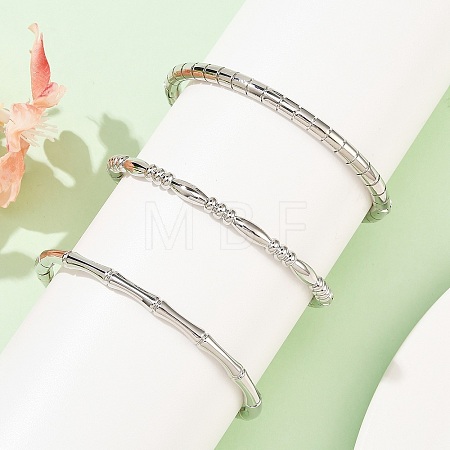 Brass Hinged Bangles for Women BJEW-H639-05-P-1