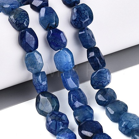 Dyed & Heated Natural Agate Beads Strands G-N359-15A-01-1