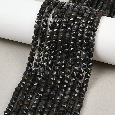 Natural Iolite Beads Strands G-B171-A03-4x4mm-1