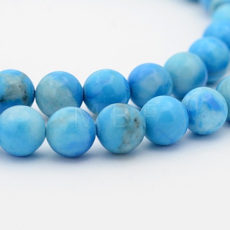 Natural Gemstone Dyed Round Bead Strands G-P070-42-8mm-1
