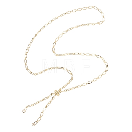 Brass Figaro Chain Slider Necklaces Making AJEW-JB01490-01-1