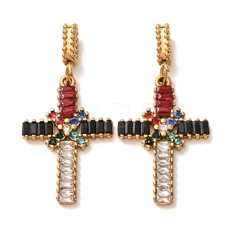 304 Stainless Steel Rhinestone Pendants RB-CBA5CCB-05E-G-1