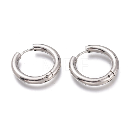 Tarnish Resistant 201 Stainless Steel Huggie Hoop Earrings EJEW-L256-05P-P-1