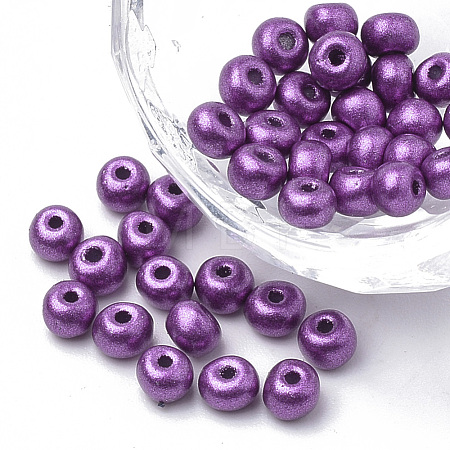 FGB 6/0 Baking Paint Glass Seed Beads SEED-Q025-4mm-N16-1