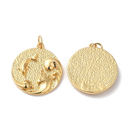 Rack Plating Brass Pendants KK-D074-18G-1
