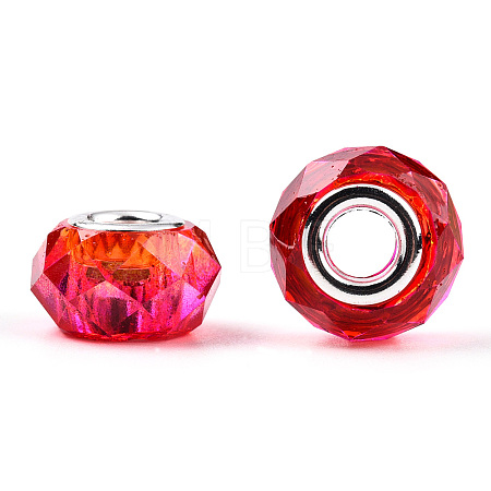 Transparent Resin European Beads RPDL-T003-08I-1