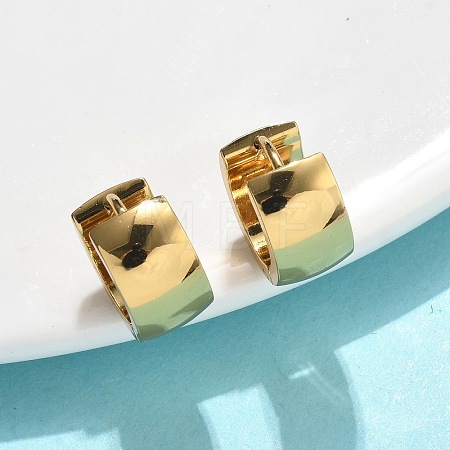 201 Stainless Steel Wide Huggie Hoop Earrings EJEW-D354-16G-1
