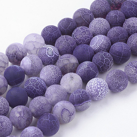 Natural Crackle Agate Beads Strands X-G-G055-10mm-8-1
