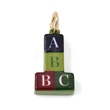 Printed Brass Pendants KK-CBAB1CA-12G-1