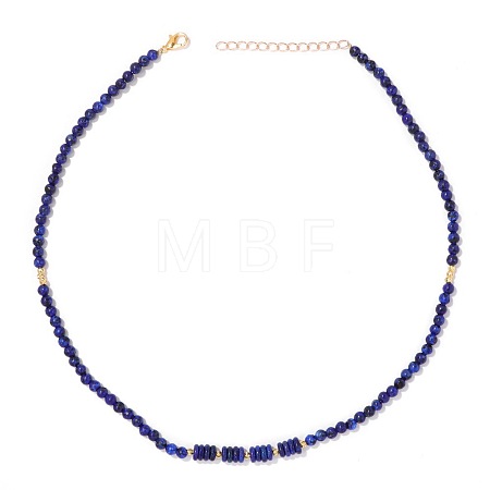 Adjustable 4MM Round Dyed Natural Blue Agate Graduated Beaded Necklaces with Heishi Beads for Women Elegant Fashion Jewelry Gift RG0808-2-1