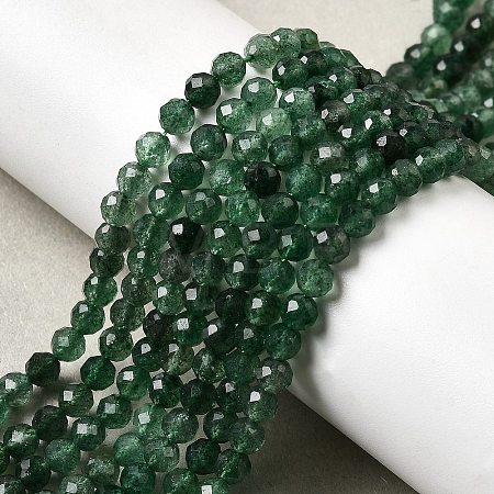 Natural Green Strawberry Quartz Beads Strands G-D340-A03-4mm-1