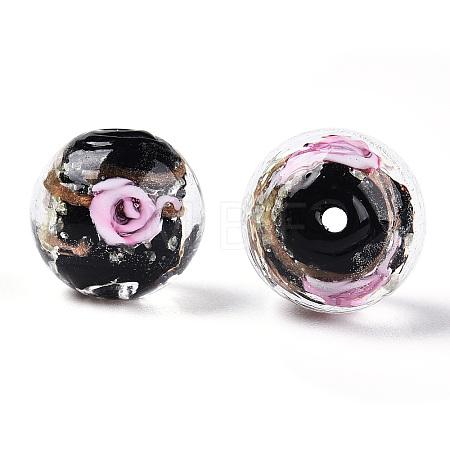 Luminous Handmade Gold Sand Lampwork Beads LAMP-T021-03L-1