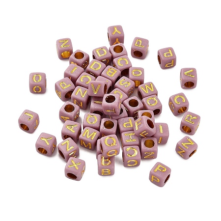 Opaque Acrylic Beads OACR-H046-01H-1