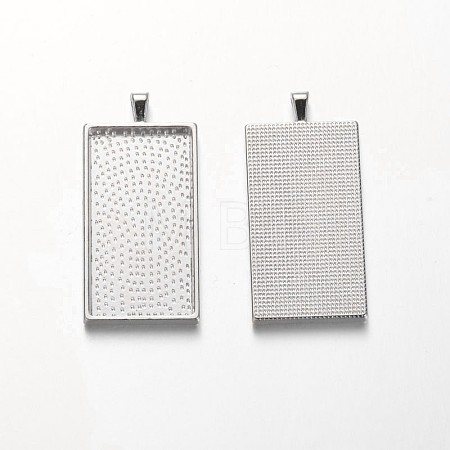 Alloy Pendant Cabochon Settings X-PALLOY-A15647-N-NF-1