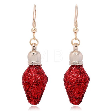 Christmas Theme Alloy Plastic Dangle Earrings FS-WG6FBD6-22-1