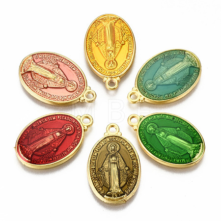 Brass Enamel Pendants X-KK-S345-179-1