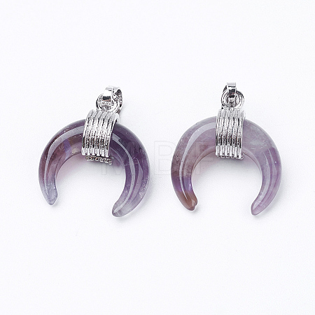 Natural Amethyst Pendants G-E425-05P-1