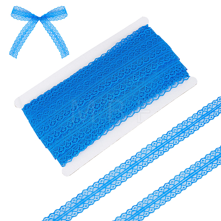 Polyester Lace Ribbon OCOR-WH0105-188-1