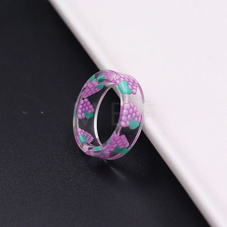 Transparent Resin Finger Rings WGC4E19-11-1