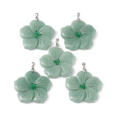 Natural Green Aventurine Big Pendants X-G-B040-01P-06-1