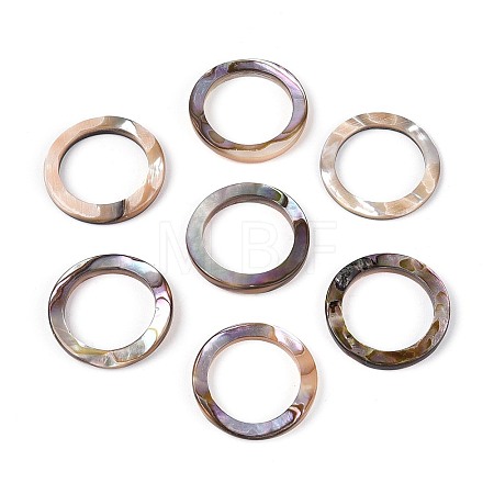Natural Paua Shell Linking Rings SSHEL-N041-01B-1