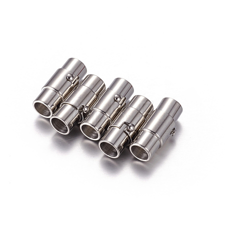 Tarnish Resistant 304 Stainless Steel Locking Tube Magnetic Clasps STAS-H019-3-1