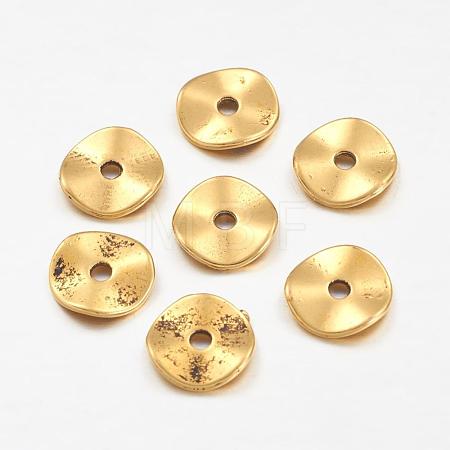 Tibetan Style Alloy Wavy Spacer Beads X-GLF9350Y-NF-1