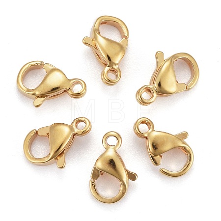304 Stainless Steel Lobster Claw Clasps X-STAS-H352-01B-G-1