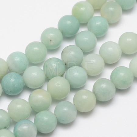 Round Natural Flower Amazonite Bead Strands X-G-I183-02-6mm-1