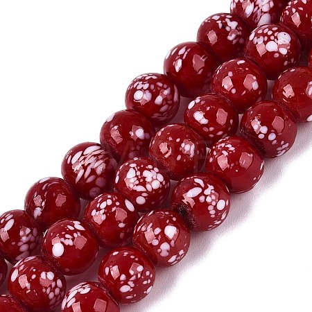 Handmade Lampwork Beads Strands LAMP-N037-07H-1
