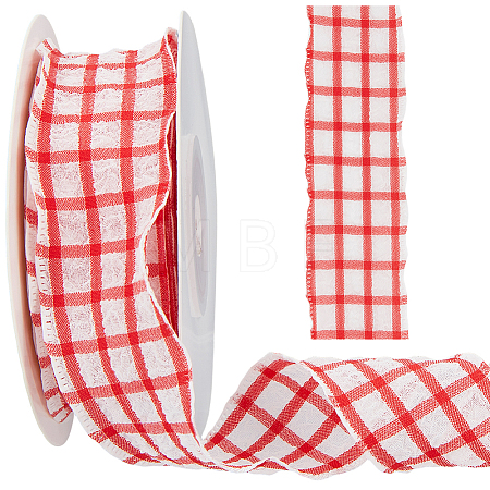 Polyester Plaid Ribbon OCOR-WH20002-28A-1