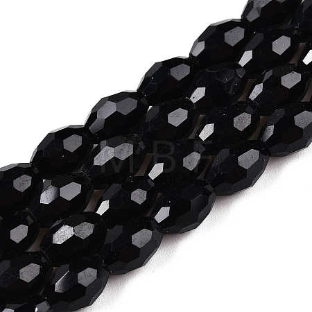 Opaque Solid Color Imitation Jade Glass Beads Strands EGLA-A037-P6x8mm-D04-1