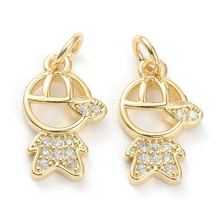 Brass Micro Pave Clear Cubic Zirconia Pendants LS-ZIRC-J041-16E-1