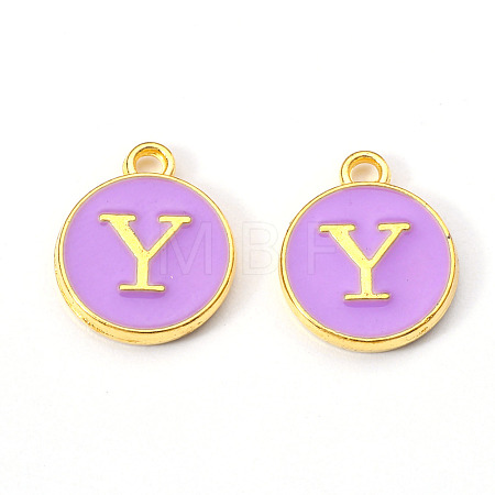 Golden Plated Alloy Enamel Charms ENAM-S118-10Y-1