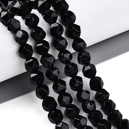 Natural Obsidian Beads Strands X-G-T139-8mm-50-1