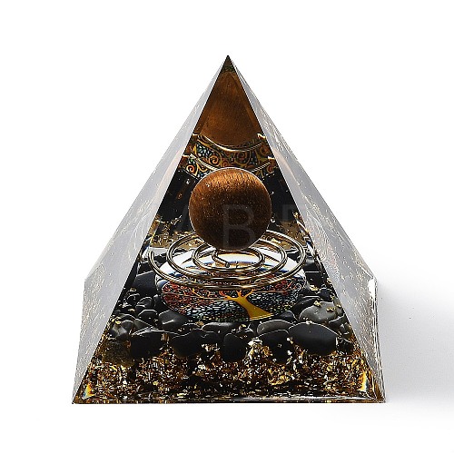 Orgonite Pyramid Resin Energy Generators AJEW-D056-01D-1