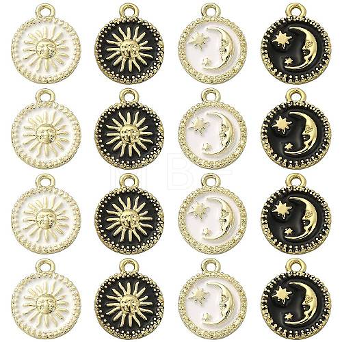 20Pcs 4 Styles Alloy Enamel Pendants ENAM-CJ0003-79-1