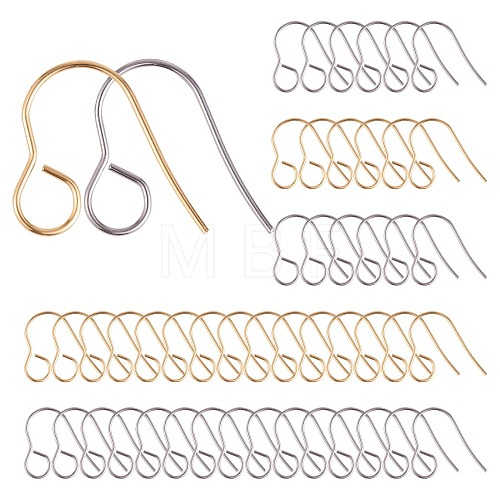 100Pcs 2 Colors 316 Surgical Stainless Steel Earring Hooks JX216A-1