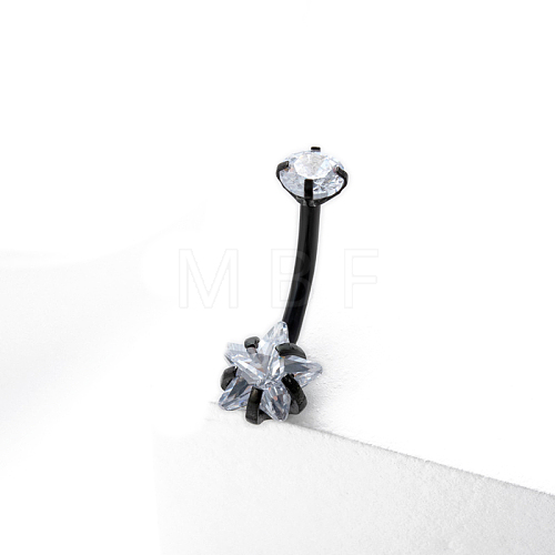 Clear Cubic Zirconia Belly Button Rings FS-WG81544-05-1