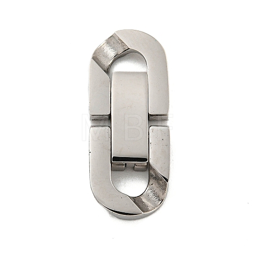 Non-Tarnish 304 Stainless Steel Fold Over Clasps STAS-B029-05B-1-1