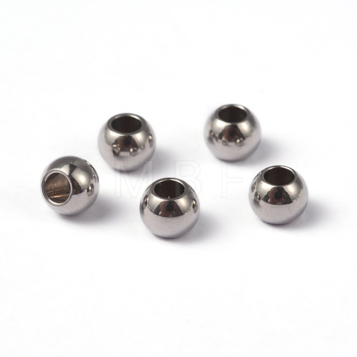 Tarnish Resistant 202 Stainless Steel Spacer Beads STAS-G130-4mm-61P-1