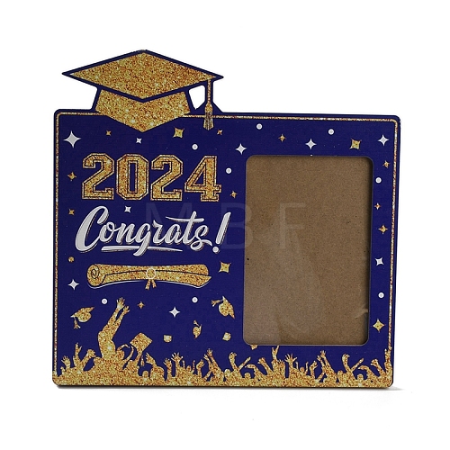 Graduate Theme Wood with Acrylic Rectangle Picture Frame AJEW-D069-01A-1